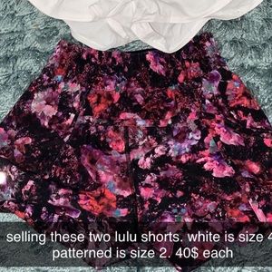 lululemon shorts size 2 length 4